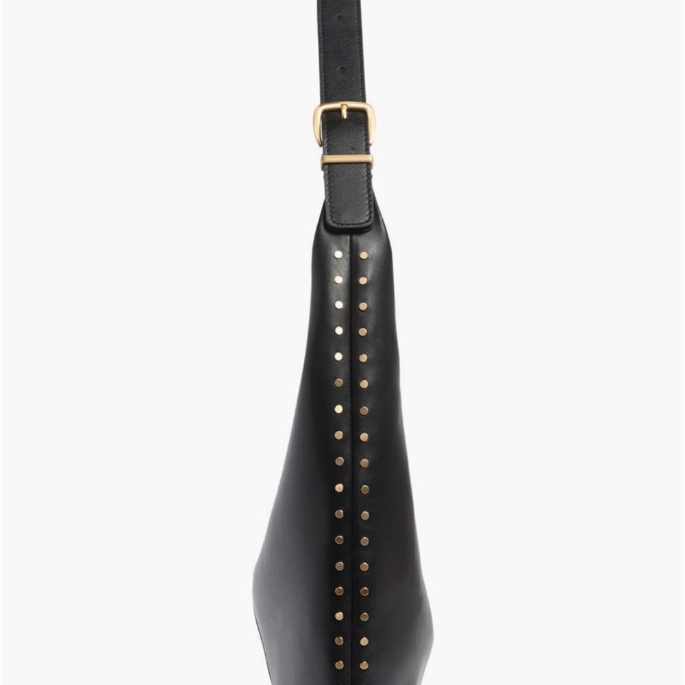 NEW Madewell Black Leather Studded essential sling shoulder Bag - Picture 3 of 12